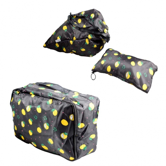 Cestovný organizér do kufra 6ks čierny s citróny