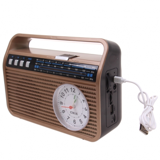 Prenosné retro rádio MK-190 hnedé
