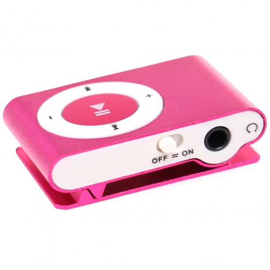 Kompaktný MP3 prehrávač ružový