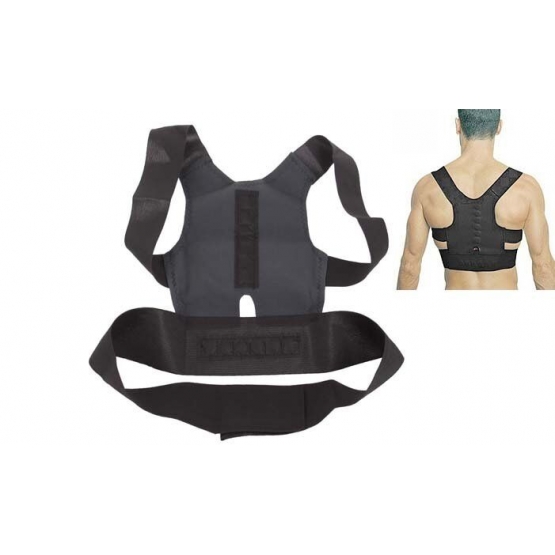 Magnetický rovnací pás-korektor na chrbát čierny