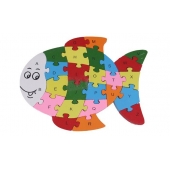 Vzdělávací drevené puzzle rybička