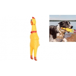 Pískacia hračka pre psov – žltá kačica