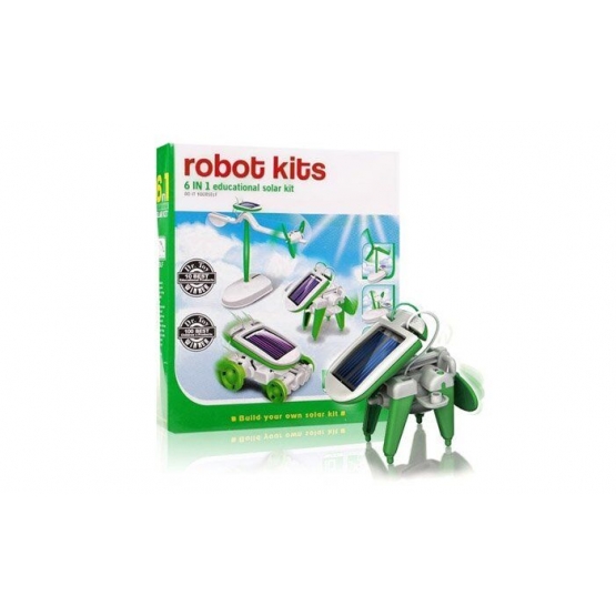 Solar Robot Kits 6 v 1- zelený