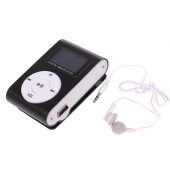 Mini MP3 prehrávač s displejom čierný