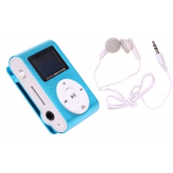 Mini MP3 prehrávač s displejom modrý
