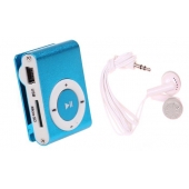 Kompaktný MP3 prehrávač modrý