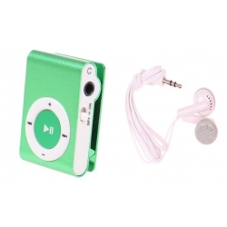 Kompaktný MP3 prehrávač zelený
