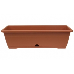 Truhlík na kvety svetle hnedý 49cm