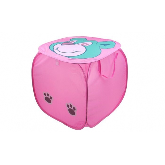 Úložný box na hračky medvedík ružový