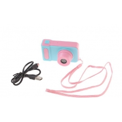 Detský digitálny mini fotoaparát s kamerou ružový-modrý