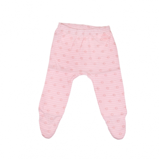 Dojčenské nohavice ružové pruhované