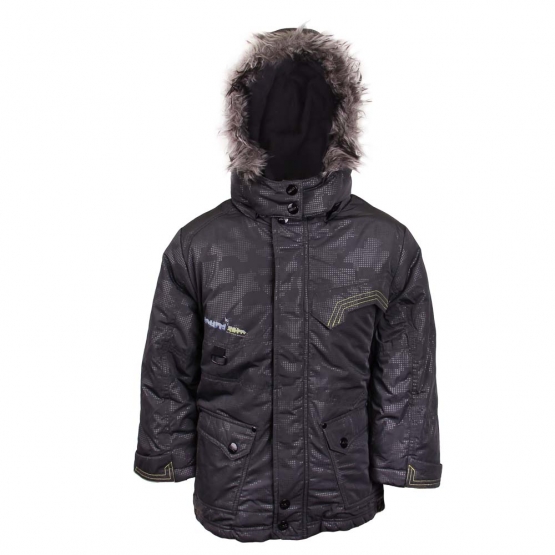 Chlapčenská zimná bunda s kapucňou s kožušinkou vel. 92