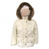 Dievčenská zimná bunda svetlo žltá veľ. 110