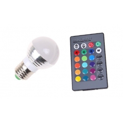 LED Žiarovka 3W E27 RGB
