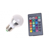 LED Žiarovka 3W E27 RGB