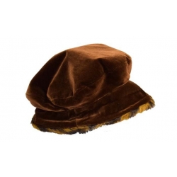  Klobúk semišový tmavo hnedý