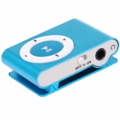Kompaktný MP3 prehrávač modrý