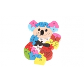 Vzdělávací drevené puzzle koala
