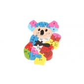 Vzdělávací drevené puzzle koala