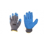 Pogumované pracovné rukavice modro-šedé