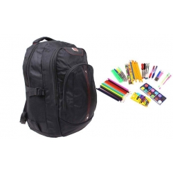 Batoh čierny s náplňou školských potrieb typ B