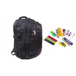 Batoh čierny s náplňou školských potrieb typ A