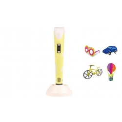 Guľôčkové 3D pero žlté