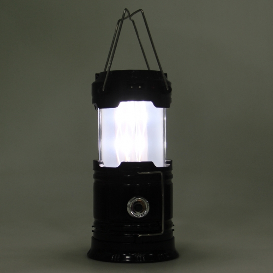 Solárne kempingový lampáš MH-5800Hčierna