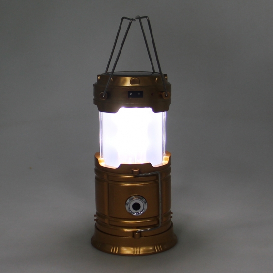 Solární kempingová lampáš MH-5800H zlatá