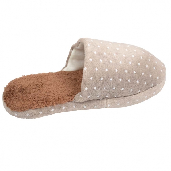  Papuče zateplené hnedé s hviezdičkami 44/45