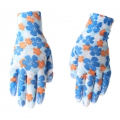 Záhradné rukavice modré kvety