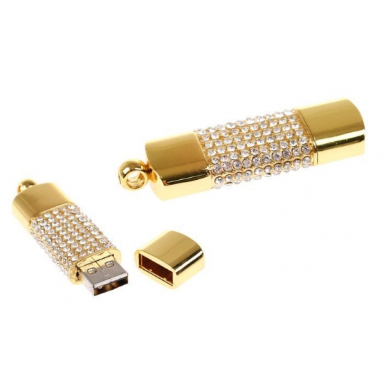 Flash disk USB 8 GB - šperk zlatá