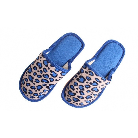 Papuče domáce leopardie tmavo modré 42/43