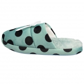  Papuče zateplené zelené s bodkami 38/39