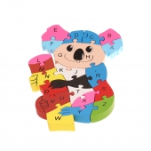 Vzdělávací drevené puzzle koala