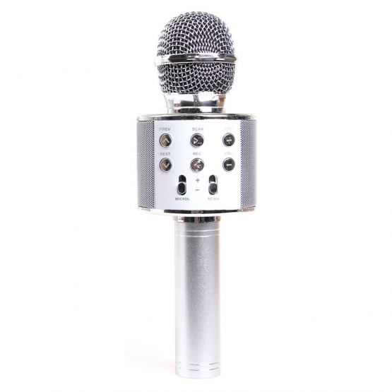 Karaoke mikrofón WS-858 strieborný