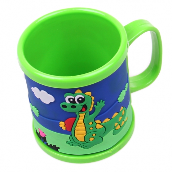 Hrnček detský plastový (zelený s krokodílom)