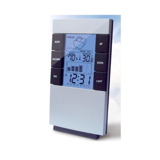 LCD digitálna meteorologická stanica s hodinami