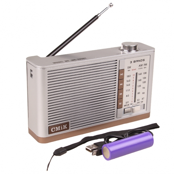 Prenosné rádio CMIK MK-999BT strieborné