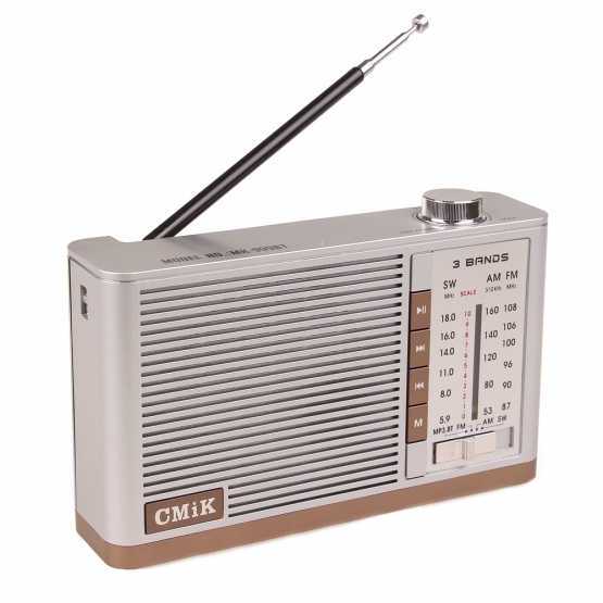 Prenosné rádio CMIK MK-999BT strieborné