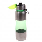Fľaša na pitie s plastovým náustkom zelená