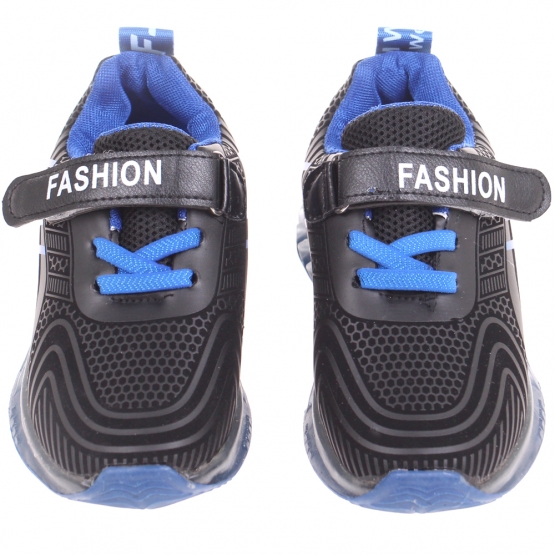 Detské svietiace topánky FASHION čierno-modré