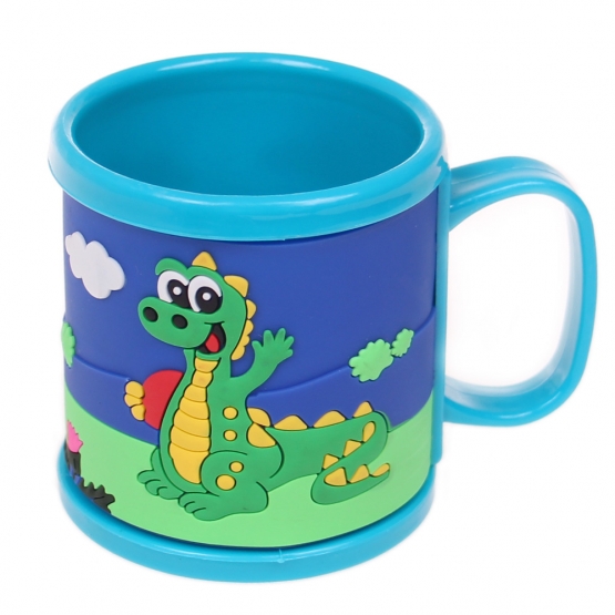 Hrnček detský plastový (modrý s krokodílom)