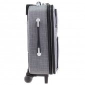 Látkový kufr světle šedý varianta 2