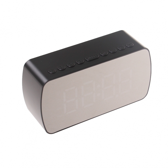 LED budík s displejom čierny HT-5294