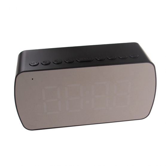 LED budík s displejom čierny HT-5294