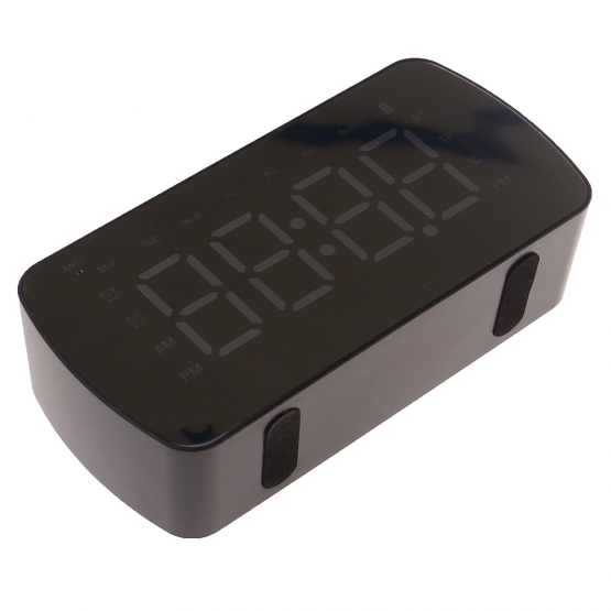 LED budík s displejom čierny HT-5294