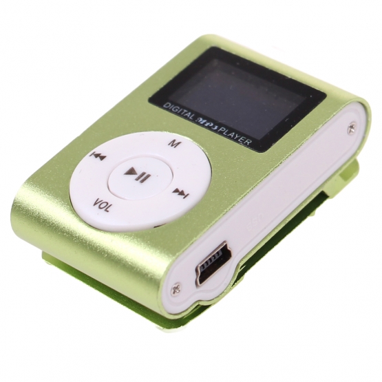 Mini MP3 prehrávač s displejom zelený