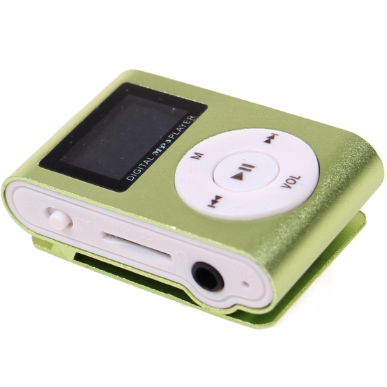 Mini MP3 prehrávač s displejom zelený