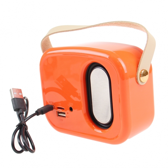 Bluetooth reproduktor retro rádio BS-52D oranžové